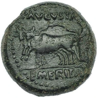 Æ26 - Augustus Silenus; priest ploughing 27 BC - 14 AD back