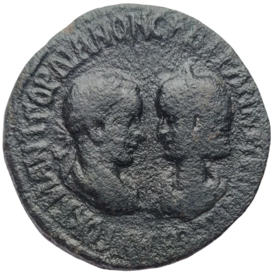 Æ26 - Gordian III and Tranquillina Singara front