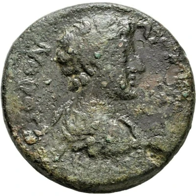 Æ27 - Commodus ΘECCAΛONIKEΩN; Thessalonica front