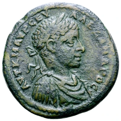 Æ27 - Severus Alexander YΠ ΦIP ΦIΛOΠAΠΠOY MAPKIANOΠOΛITΩN; Consular Legate Firmius Philopappus; Marcianopolis front