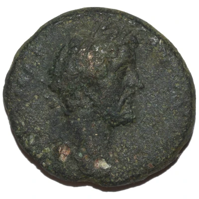 Æ28 - Antoninus Pius KOINON MAKEΔONΩN; Koinon of Macedonia front