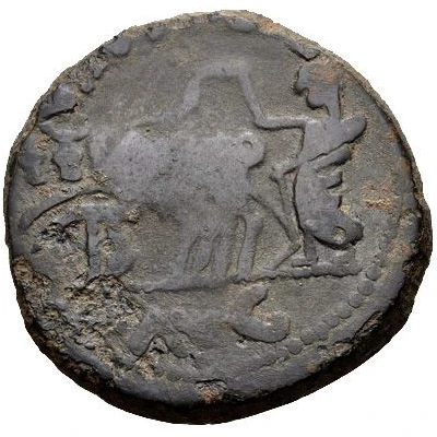 Æ28 - Augustus PERM CAESA AVG; Emerita 27 BC - 14 AD back