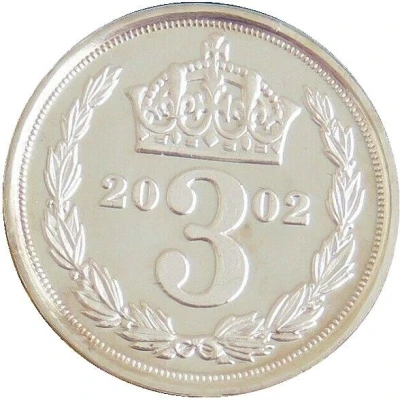 3 Cents - Elizabeth II Maundy Money back