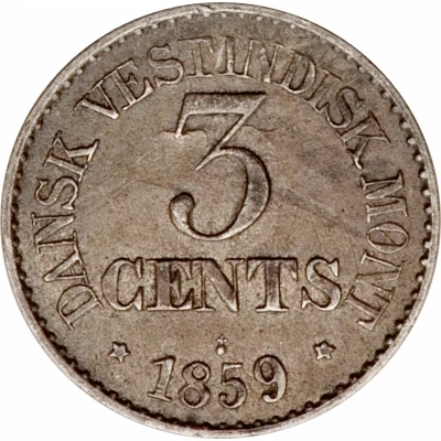 3 Cents - Frederik VII back