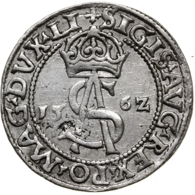 3 Groats - Sigismund II Augustus Monogram; no shield reverse front