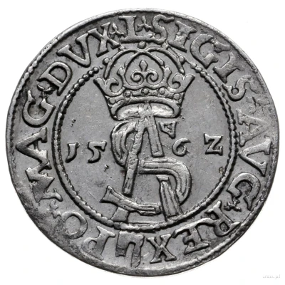 3 Groats - Sigismund II Augustus Monogram, with shield reverse front