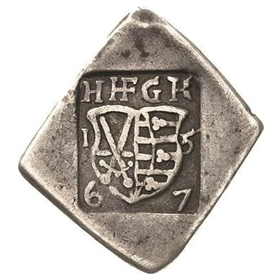 3 Groschen - John Frederick II Klippe; Siege coinage front