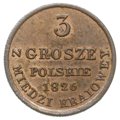 3 Grosze Polskie - Nikolai I back