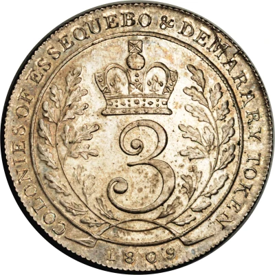 3 Guilder - George III back