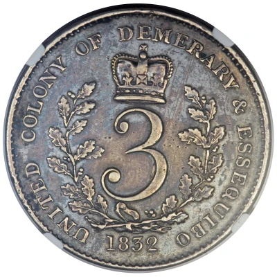 3 Guilder - William IV back