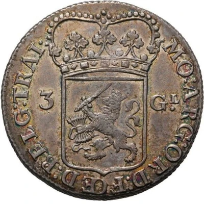 3 Gulden Late type front