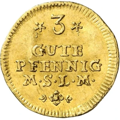 3 Gute Pfennig - Adolphus Frederick III Gold pattern strike back