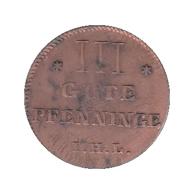 3 Gute Pfennigs - Adolphus Frederick IV back