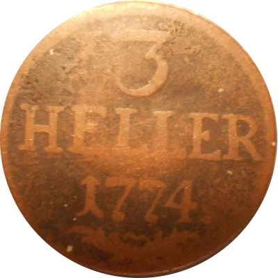 3 Heller - Frederick II back