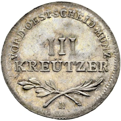 3 Kreuzer - Francis II back