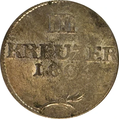 3 Kreuzer - Karl Friedrich Wilhelm back