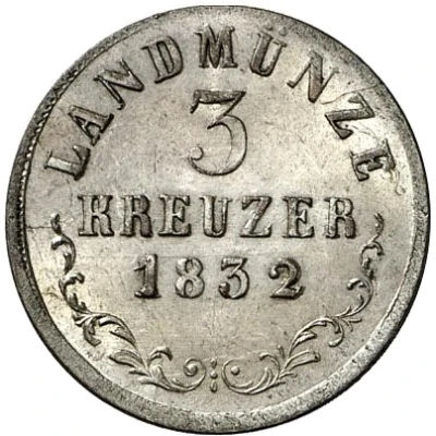 3 Kreuzers - Bernhard II back