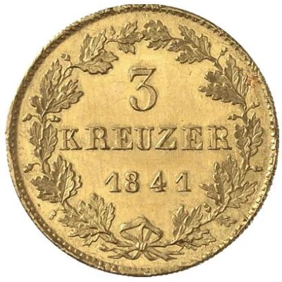 3 Kreuzers - Charles Gold Pattern back