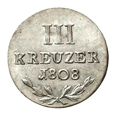 3 Kreuzers - Charles I Frederick back