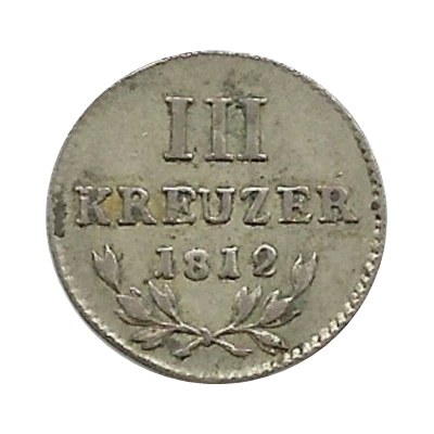 3 Kreuzers - Charles I Frederick back