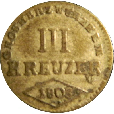 3 Kreuzers - Ferdinand III of Austria back