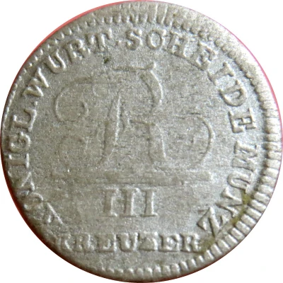 3 Kreuzers - Frederick I front