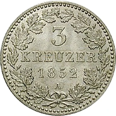 3 Kreuzers - Frederick William IV back