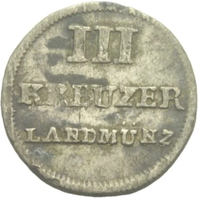 3 Kreuzers Joint Coinage - Type 3 Arms back