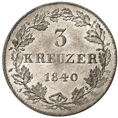 3 Kreuzers - Philip August Frederick back