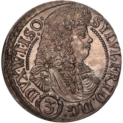 3 Kreuzers - Sylvius II Frederick front