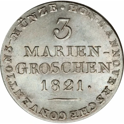 3 Mariengroschen - George IV back