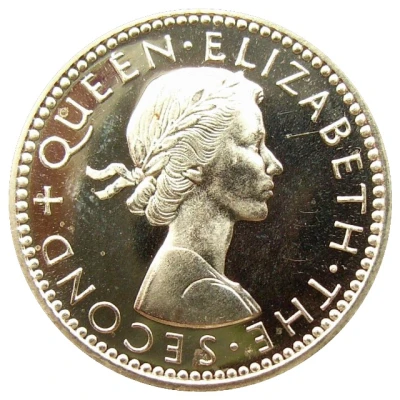 3 Pence - Elizabeth II 1st portrait; Silver Proof front