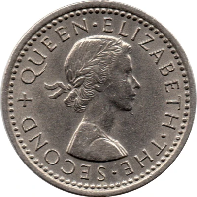 3 Pence - Elizabeth II 1st portrait front