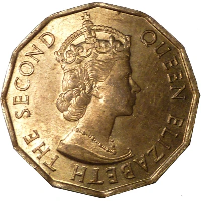 3 Pence - Elizabeth II 1st portrait front