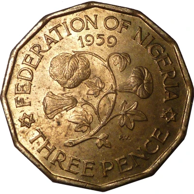 3 Pence - Elizabeth II 1st portrait back