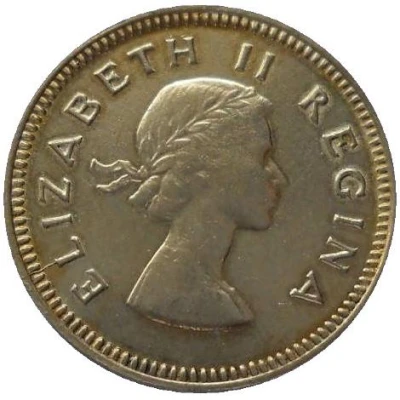 3 Pence - Elizabeth II 1st portrait front