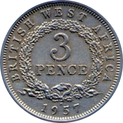 3 Pence - Elizabeth II back