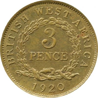 3 Pence - George V Brass Pattern back