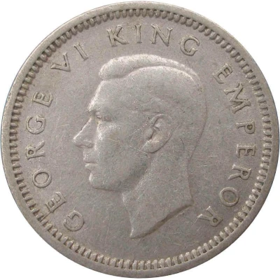 3 Pence - George VI 1st type front