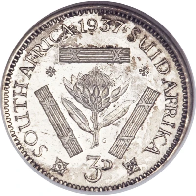 3 Pence - George VI Rex Imperator back