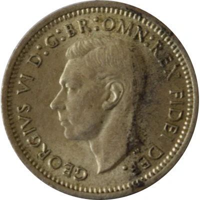 3 Pence - George VI without "IND:IMP" front