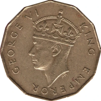 3 Pence - George VI front