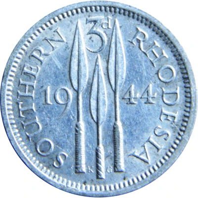 3 Pence - George VI back