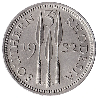 3 Pence - George VI back