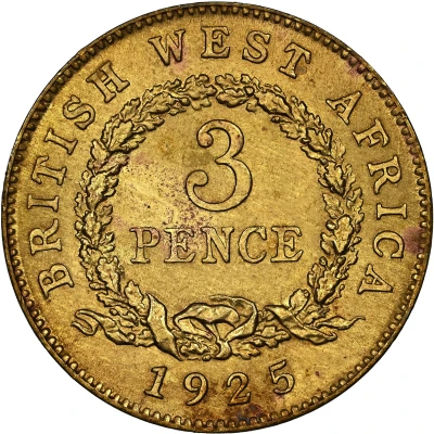 3 Pence - George V back