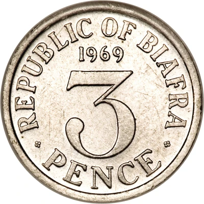 3 Pence back