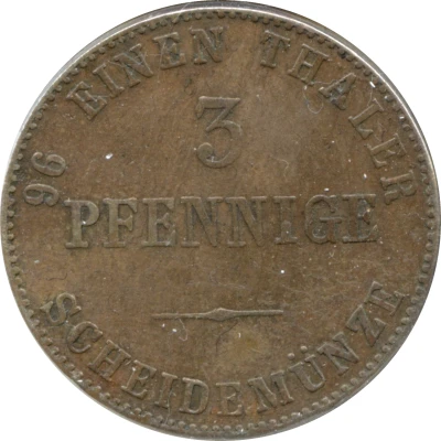 3 Pfennige - Alexander Charles Joint Coinage back