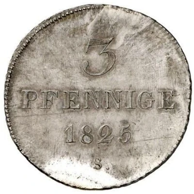 3 Pfennige - Frederick August I Silver pattern strike back