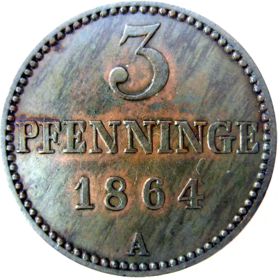 3 Pfennige - Frederick Francis II back