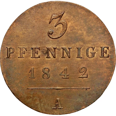 3 Pfennige - George Frederick Henry back